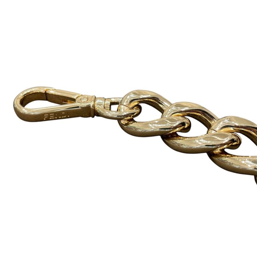 FENDI 芬迪 STRAP YOU 金色金屬鏈條肩帶 合金 金色-4