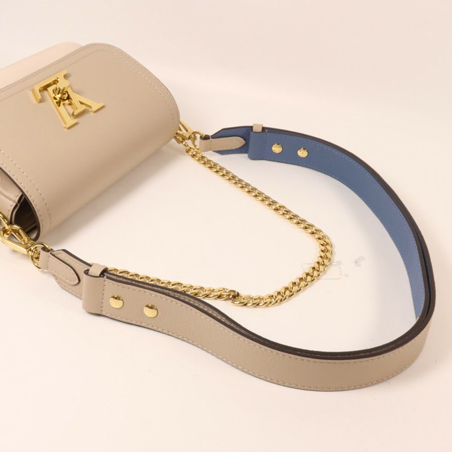 LOUIS VUITTON 牛皮皮革Lockme Tender鏈帶手挽肩背兩用袋-6