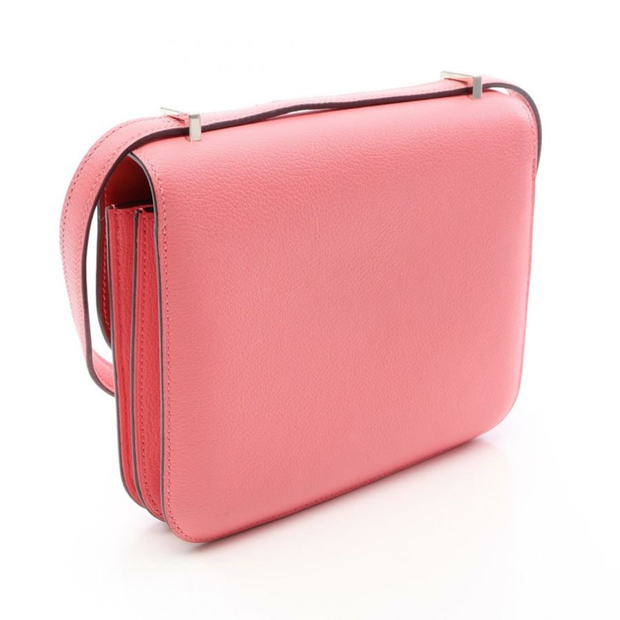 HERMES Constance 3 迷你肩背包 Y Evercolor Rose dete Terre battue 二手 SHW-1