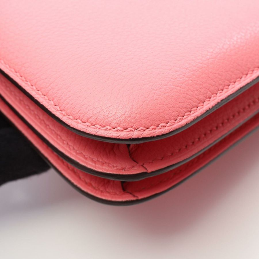 HERMES Constance 3 迷你肩背包 Y Evercolor Rose dete Terre battue 二手 SHW-5