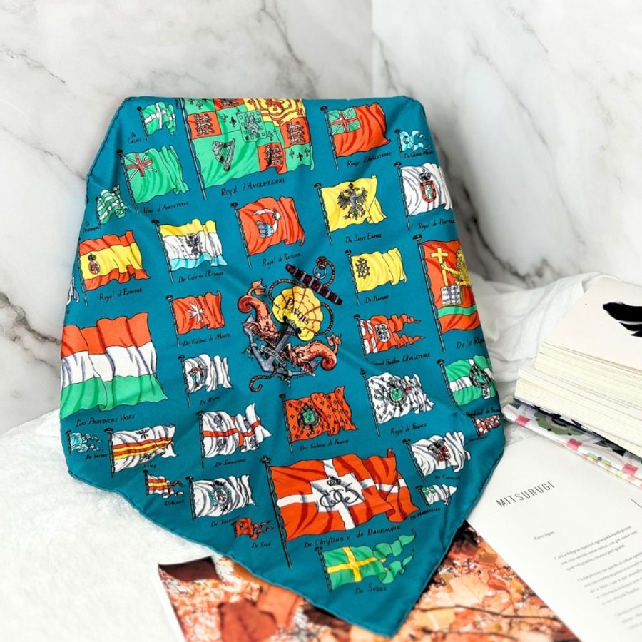 Hermes Pavois Twill Carre 絲巾 方巾-0