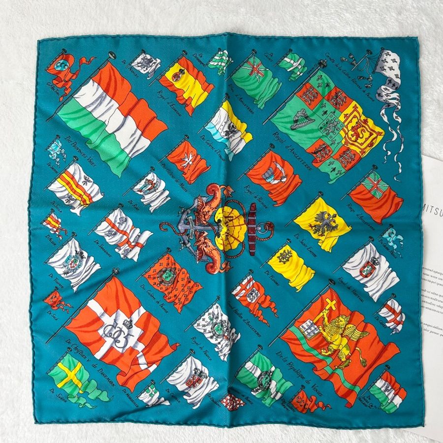 Hermes Pavois Twill Carre 絲巾 方巾-4