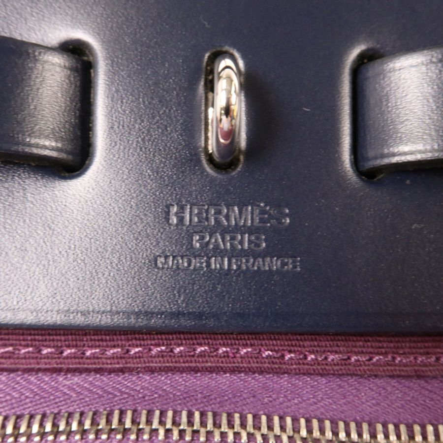 HERMES 帆布Herbag PM手挽肩背兩用袋Cassis-5