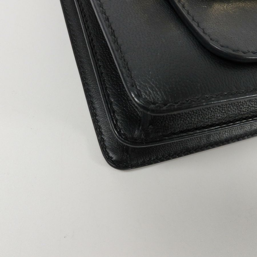 HERMES Allegretto皮革Roulis 23肩背袋Noir-10