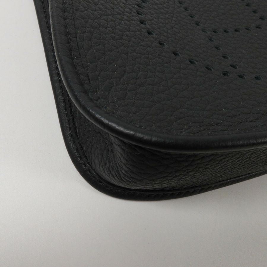 HERMES Clemence皮革Evelyne TPM肩背袋Noir-10