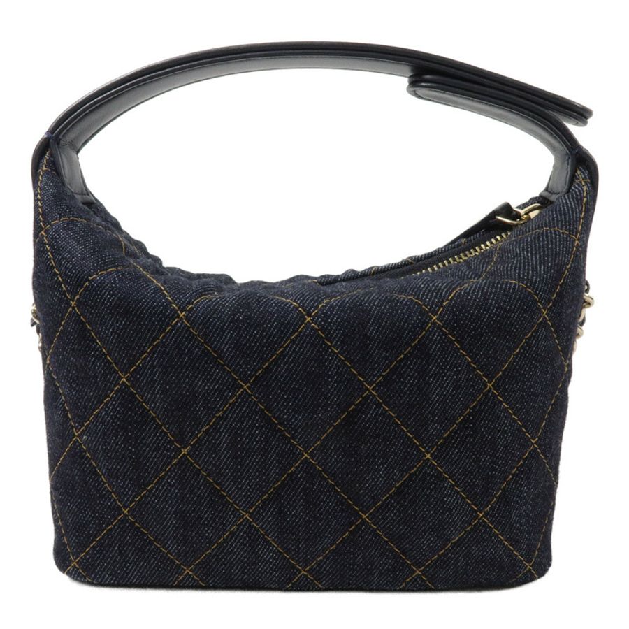 CHANEL 牛仔布Hobo Bag鏈帶手挽肩背兩用袋-1