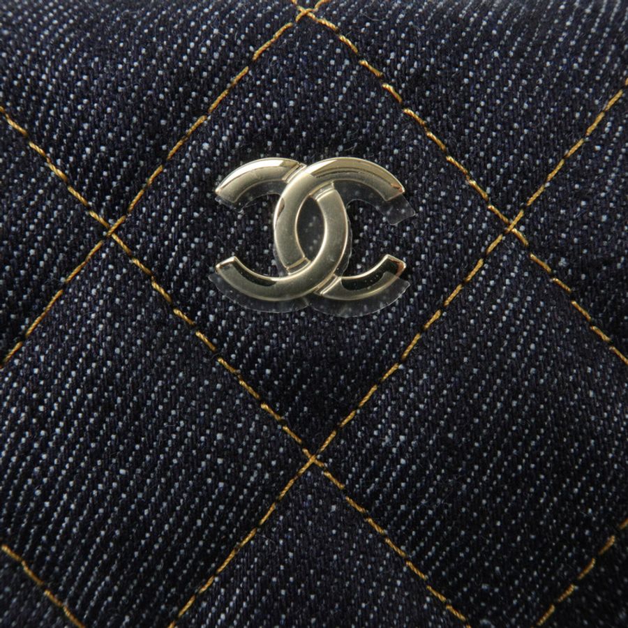 CHANEL 牛仔布Hobo Bag鏈帶手挽肩背兩用袋-5