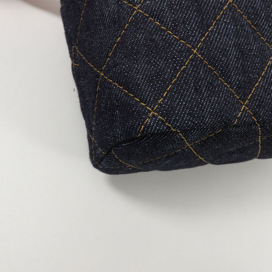CHANEL 牛仔布Hobo Bag鏈帶手挽肩背兩用袋-12