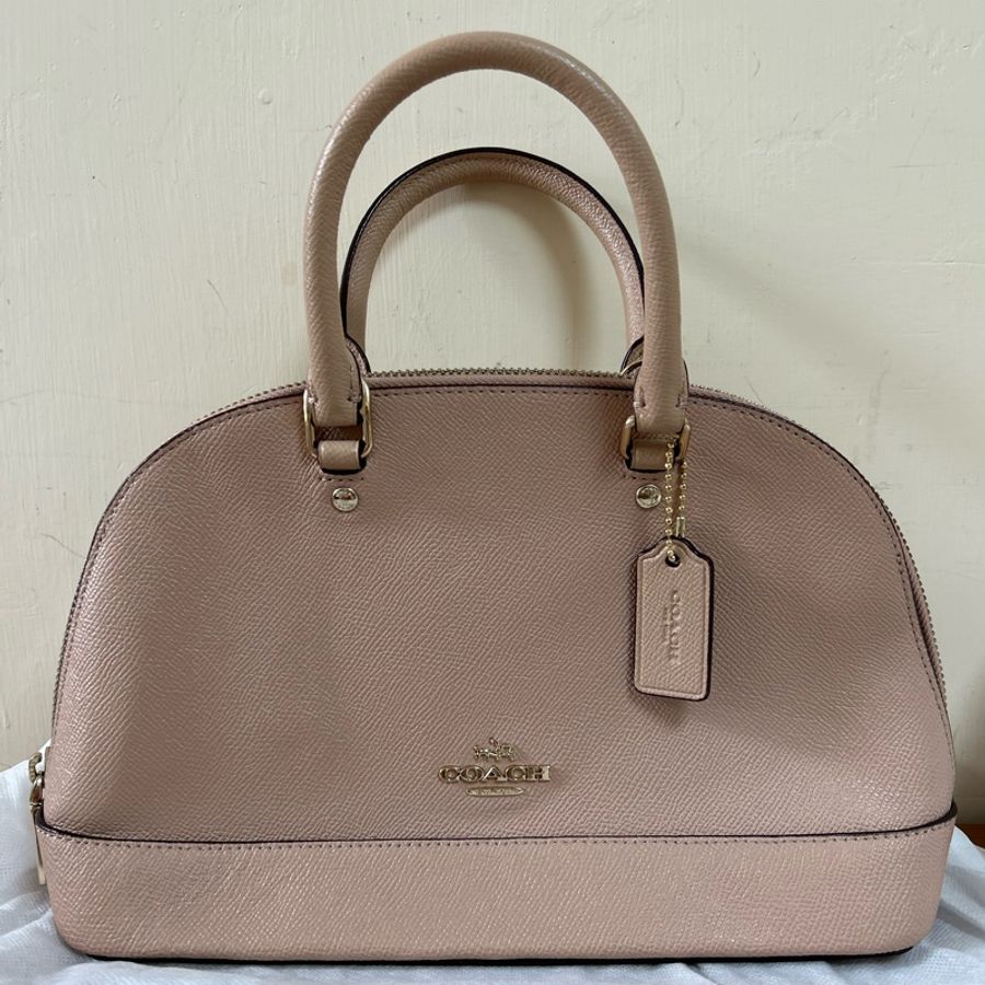 Coach salmon colour shoulder bag-5