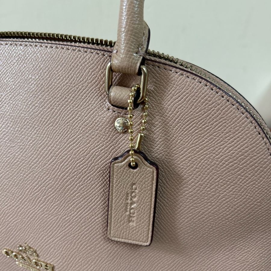 Coach salmon colour shoulder bag-12