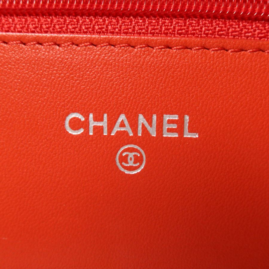CHANEL 羊皮皮革Wallet On Chain鏈帶肩背袋-5