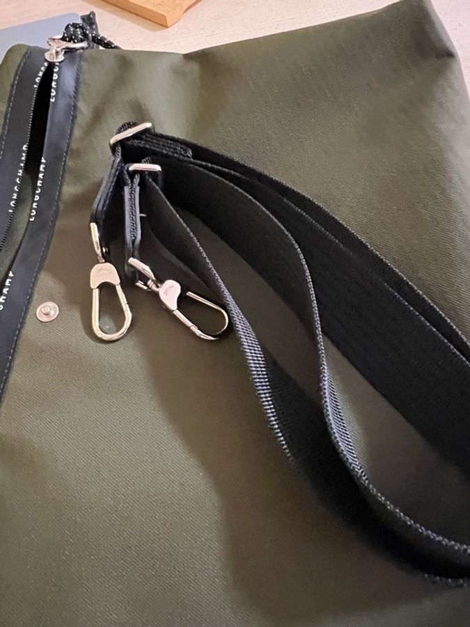 Longchamp energy 可肩背電腦包 軍綠色-1