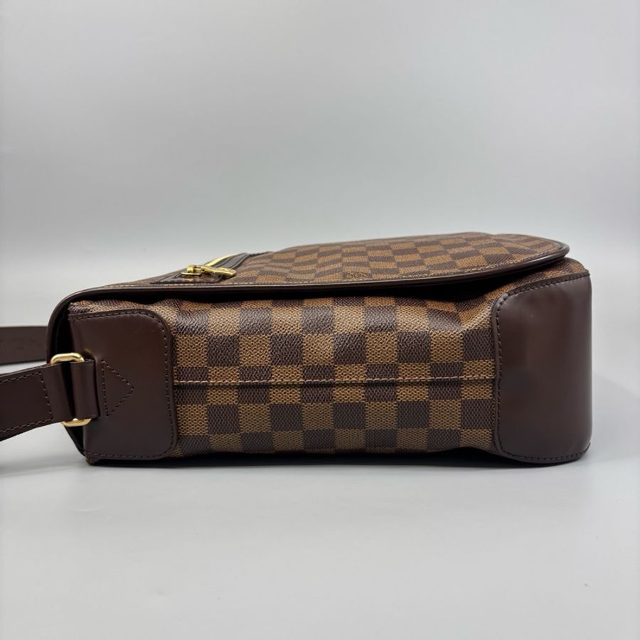 Louis Vuitton 路易威登 棕棋盤格郵差斜挎包 尺寸37*29-3