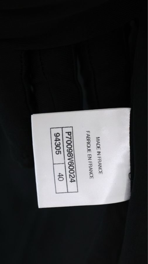 Chanel 21P黑色满logo花纹亮片两口袋西装外套-26