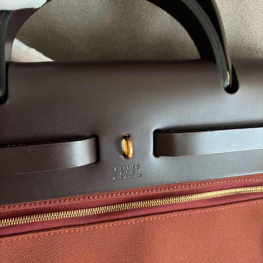 95%新 愛馬仕Hermes Herbag 31 bag棕色-16