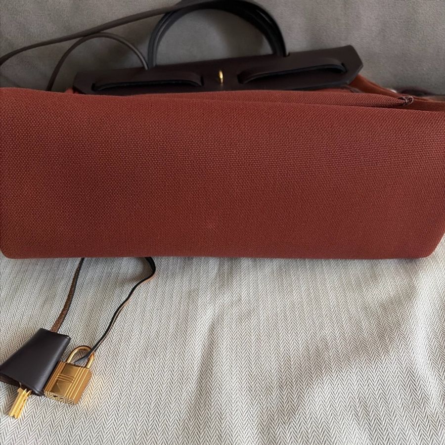 95%新 愛馬仕Hermes Herbag 31 bag棕色-17