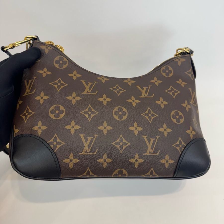 Louis Vuitton 路易威登黑牛角單肩斜挎包純芯片-7