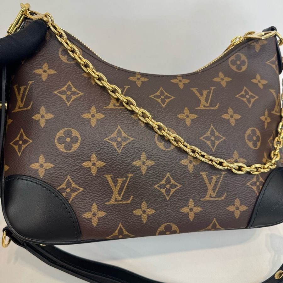Louis Vuitton 路易威登黑牛角單肩斜挎包純芯片-8