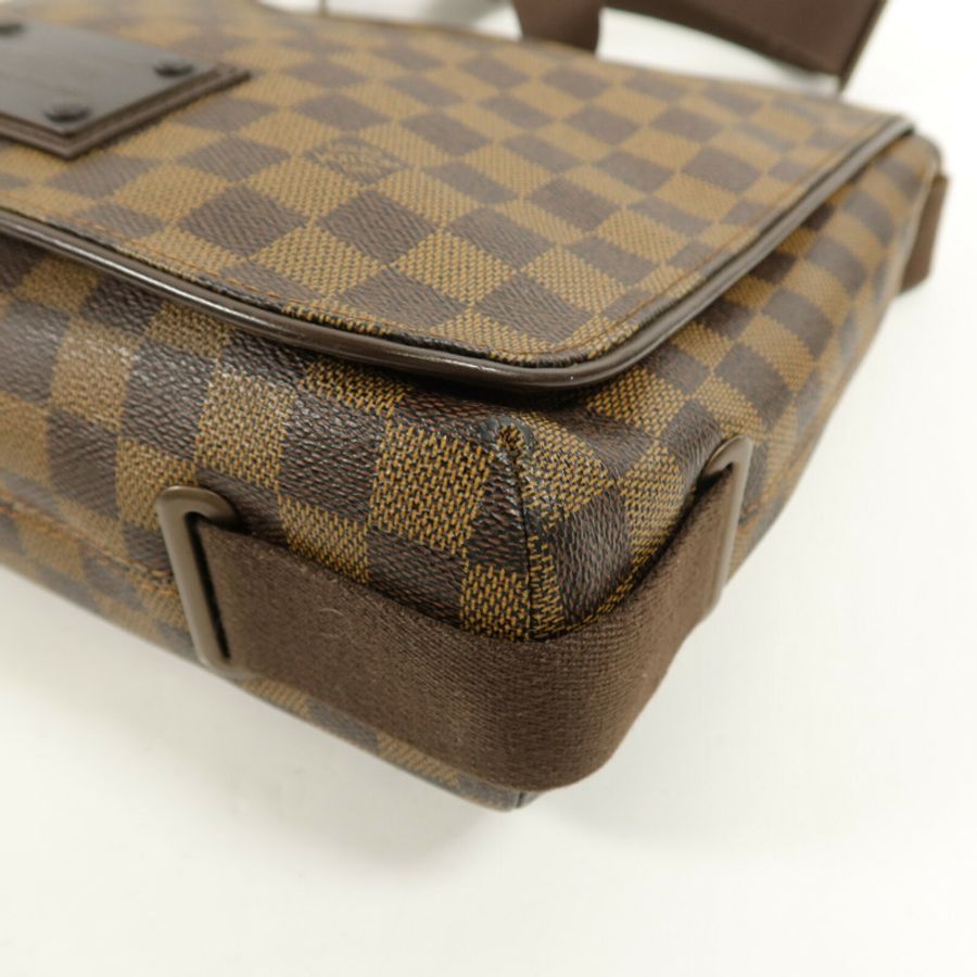 LOUIS VUITTON Damier Ebene Brooklyn MM肩背袋-12