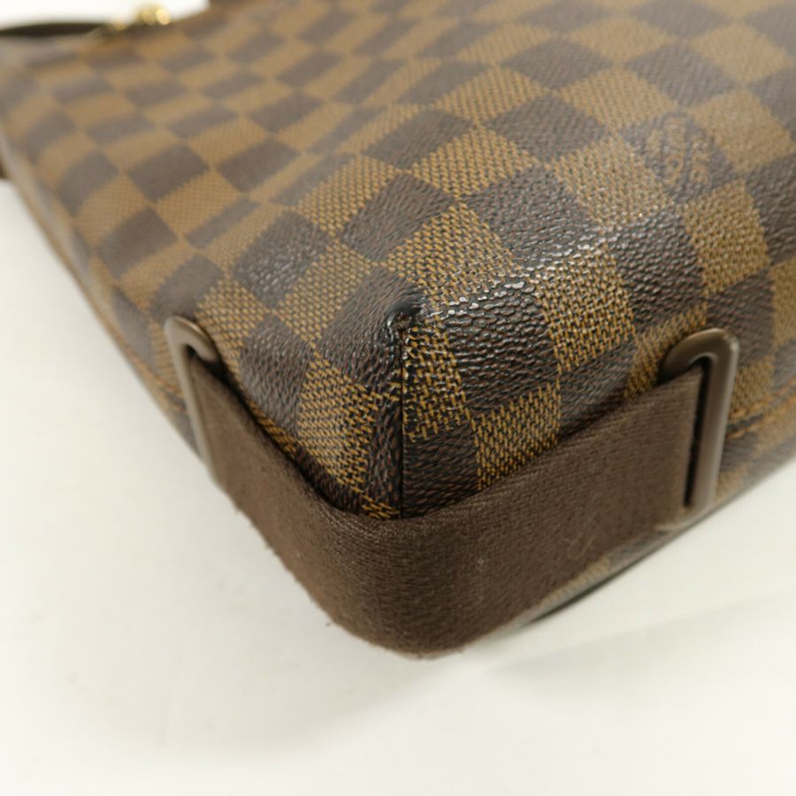 LOUIS VUITTON Damier Ebene Brooklyn MM肩背袋-15