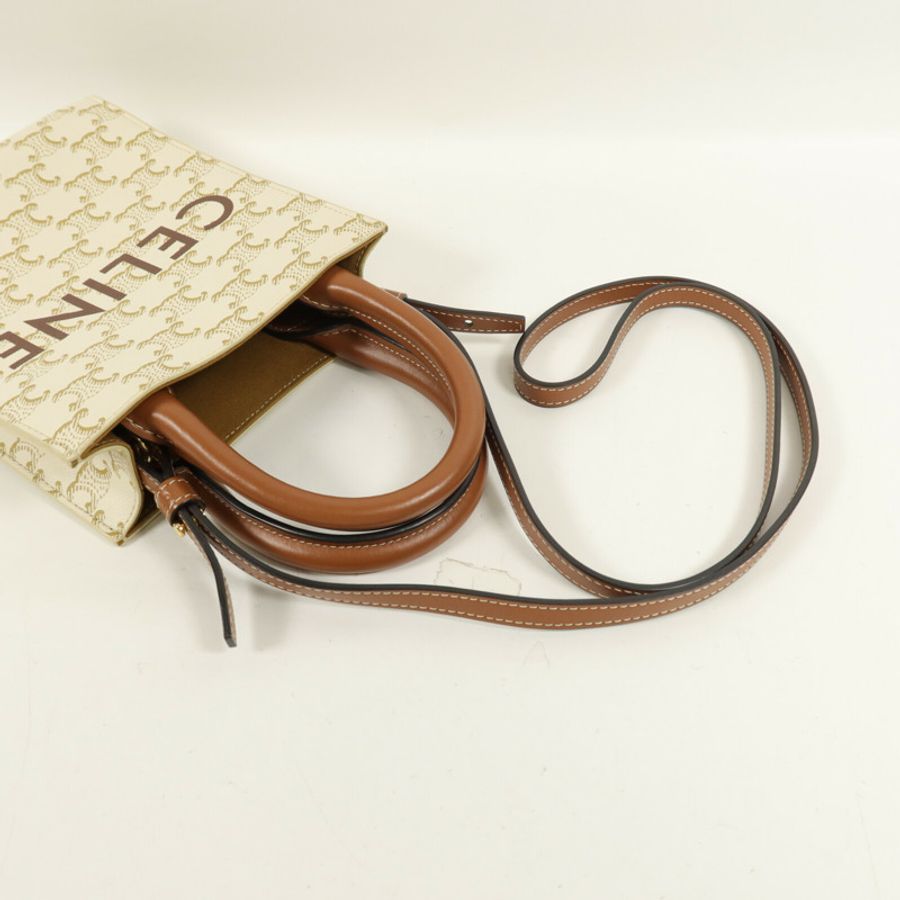 CELINE 塗層帆布Mini Vertical Cabas手挽肩背兩用袋-9