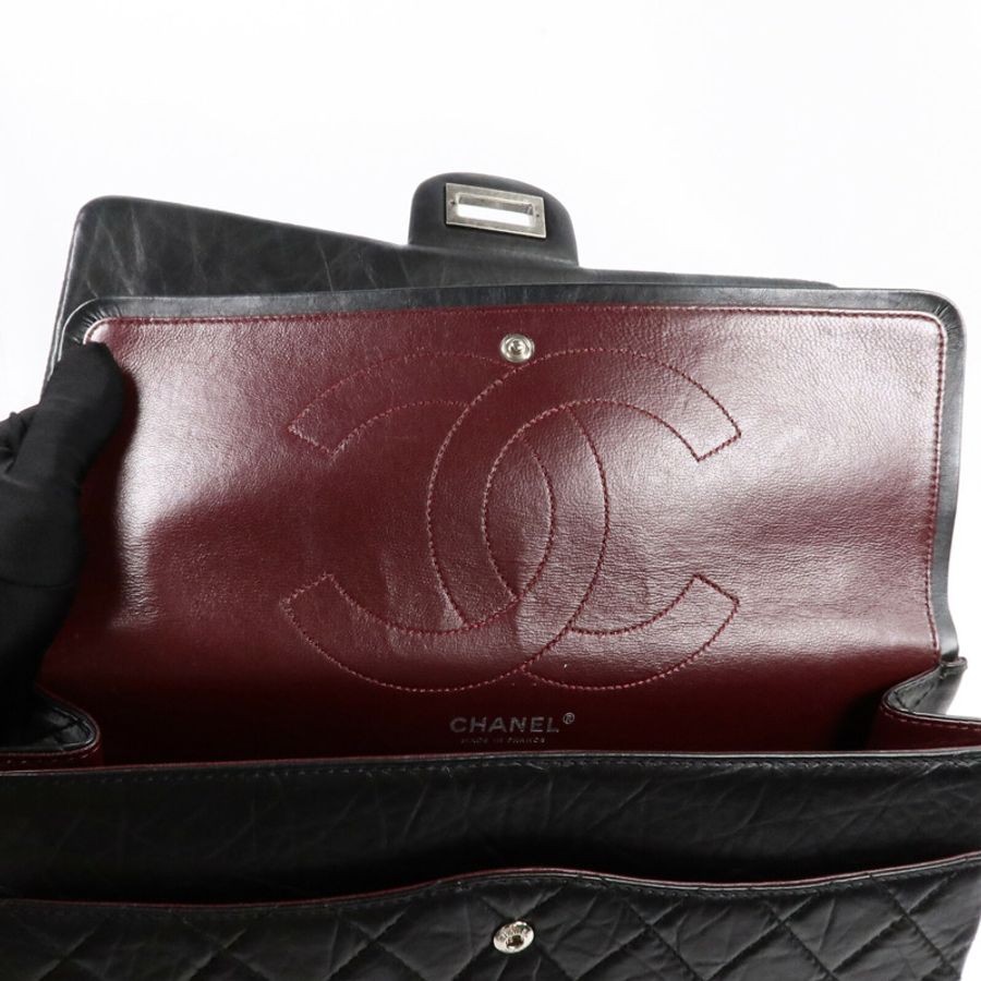 CHANEL 牛皮皮革Chanel 2.55 Large鏈帶肩背袋-15