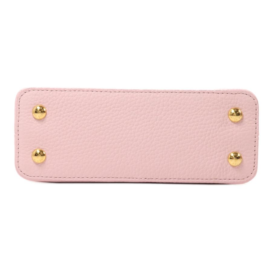 LOUIS VUITTON 牛皮皮革Capucines Mini鏈帶手挽肩背兩用袋-3