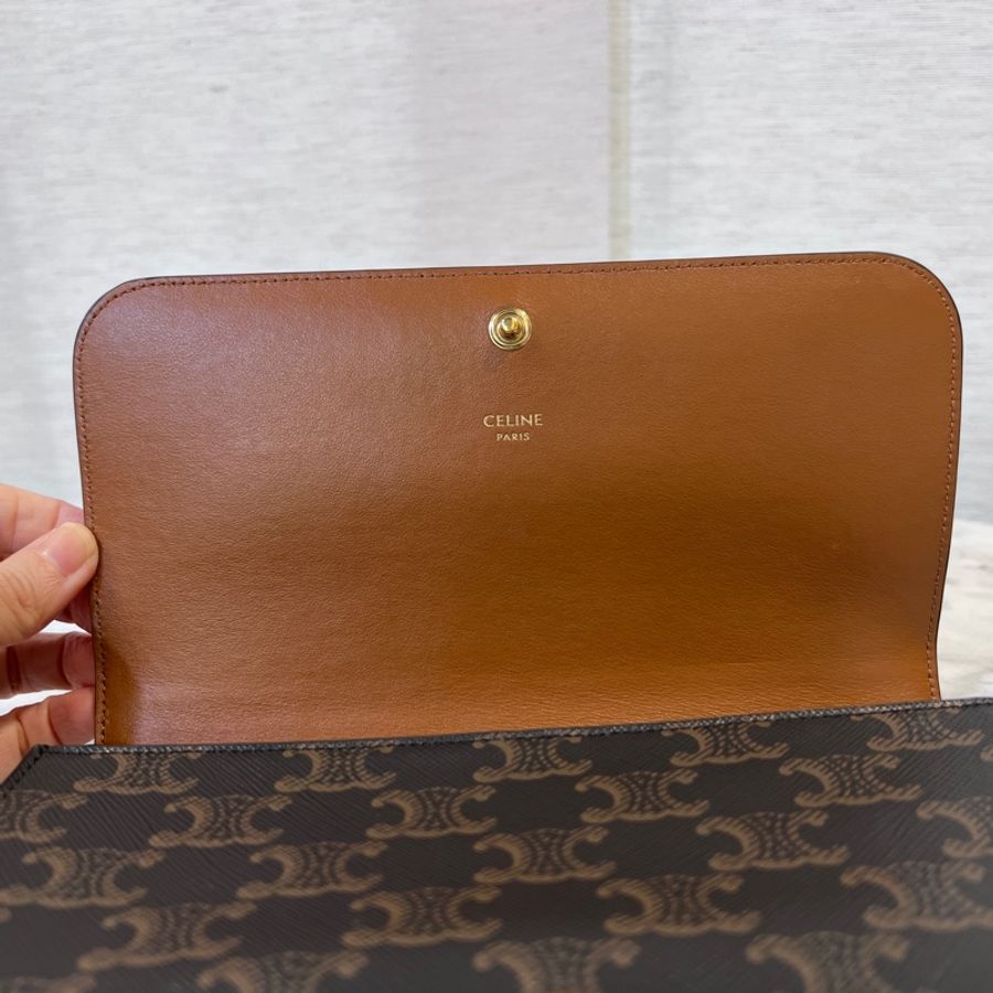 Celine Triomphe金釦Multipochette肩斜背包-10
