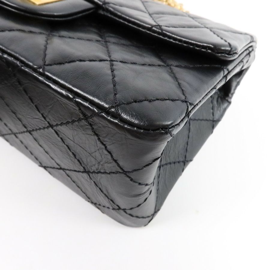 CHANEL 牛皮皮革2.55 Mini鏈帶肩背袋-10
