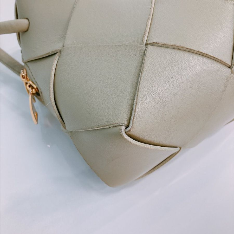MS0807 Bottega Veneta 寶緹嘉迷你格仔小肩帶包包 Cassette Camera Bag Mini Intreccio Calfskin Soft Green x GHW-5