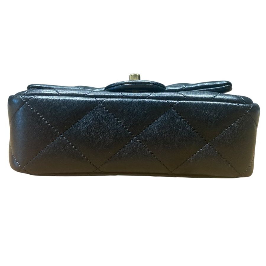 CHANEL 香奈兒 FLAPBAG 黑色 皮革 金釦-8