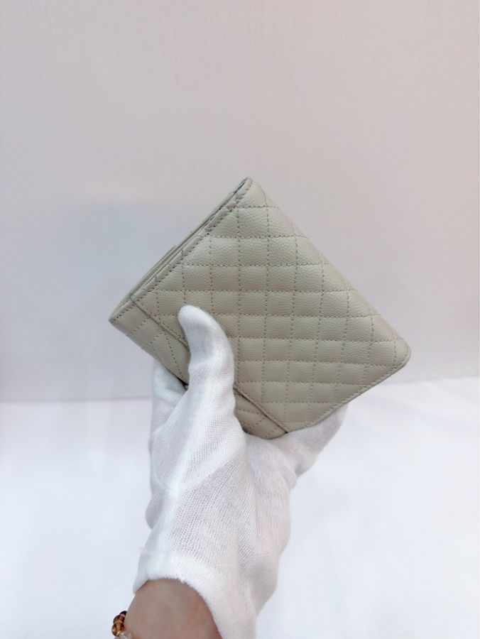 莉亞精品♡ Ysl 651028 白色短夾 二手美包-7