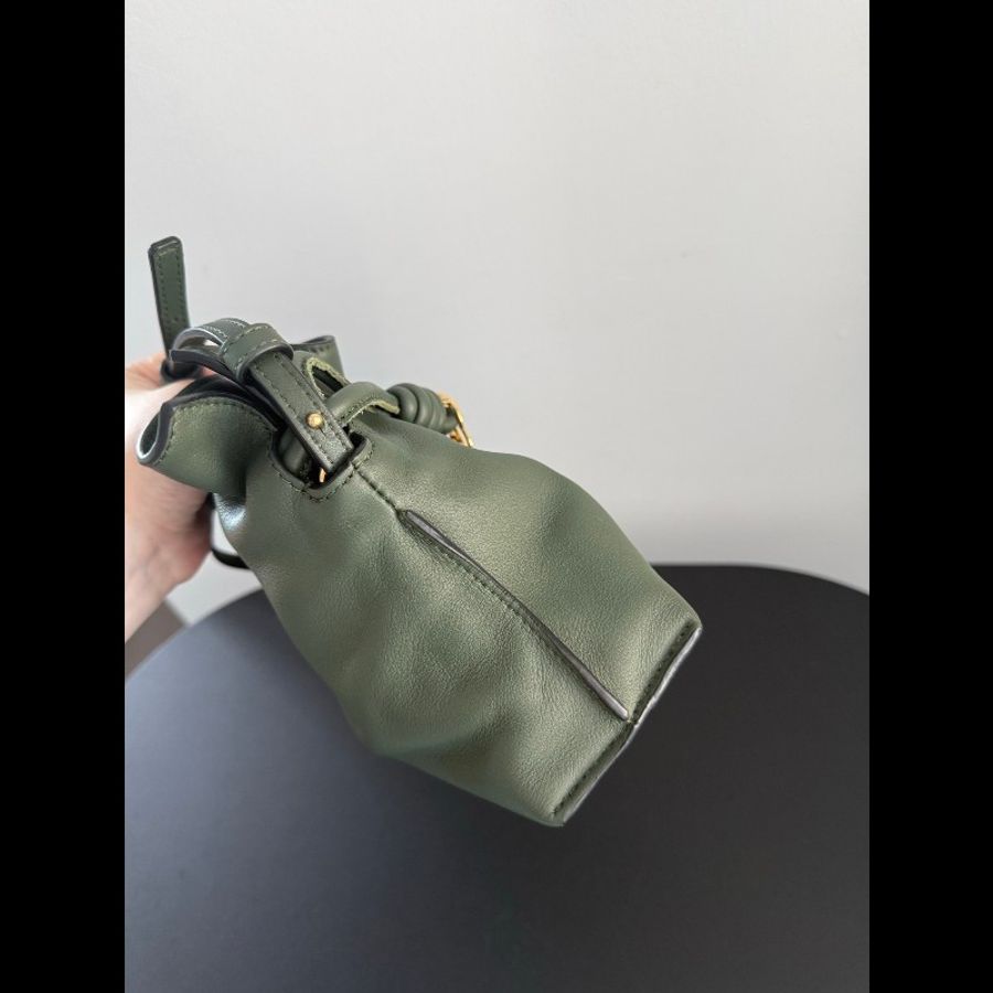 loewe羅意威mini福袋,墨綠色,底長23cm,原始好成色-3