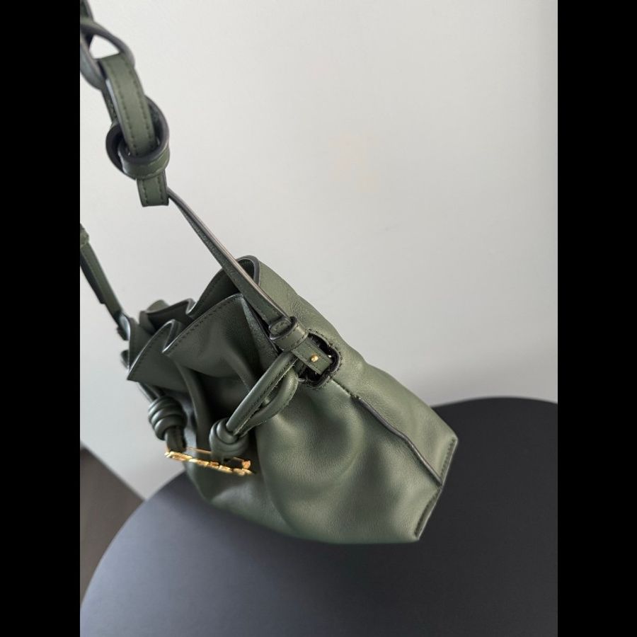 loewe羅意威mini福袋,墨綠色,底長23cm,原始好成色-4