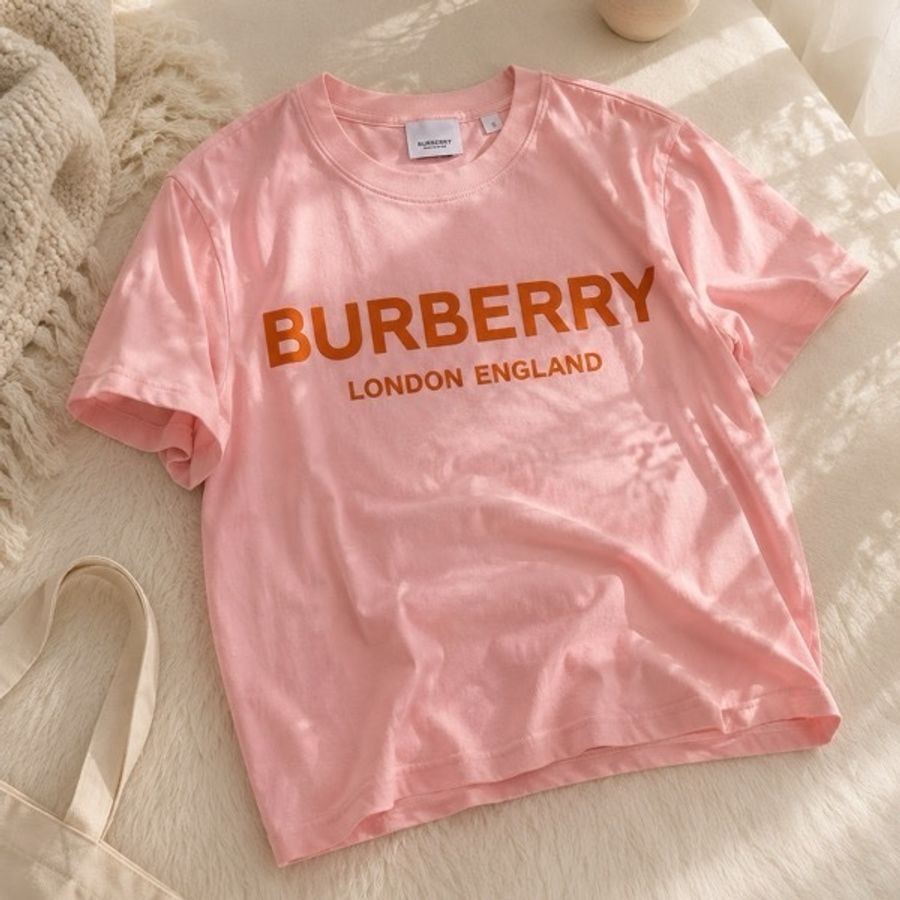 粉色Burberry T-Shirt-1