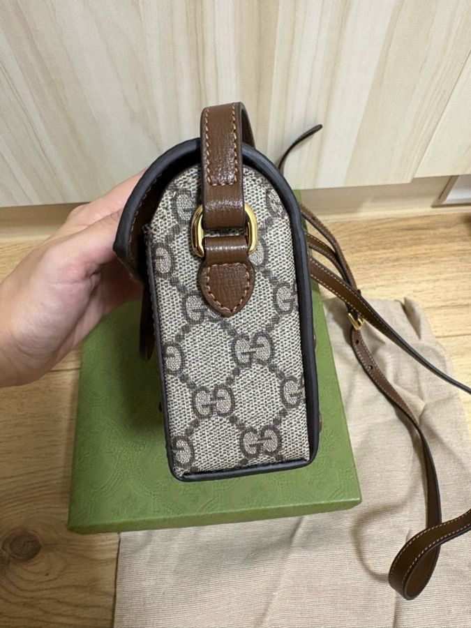Gucci Horsebit 1955 mini bag馬銜扣全配-3
