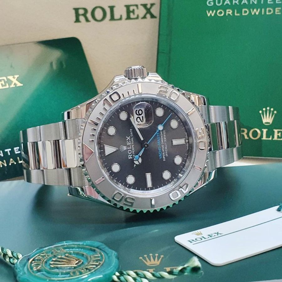 【大眾名錶】ROLEX 勞力士 126622 Yacht-Master 遊艇名仕 2021/01全配件 PT950錶圈 灰面藍針 錶徑40mm 自動上鍊G381-2