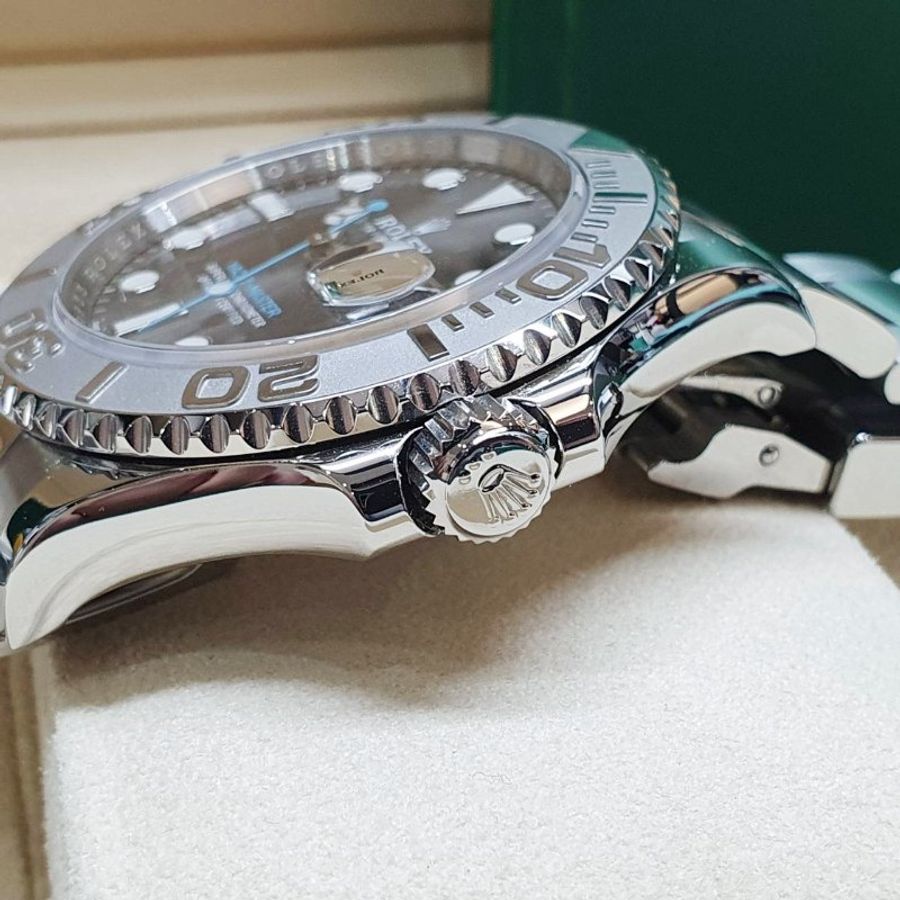 【大眾名錶】ROLEX 勞力士 126622 Yacht-Master 遊艇名仕 2021/01全配件 PT950錶圈 灰面藍針 錶徑40mm 自動上鍊G381-6