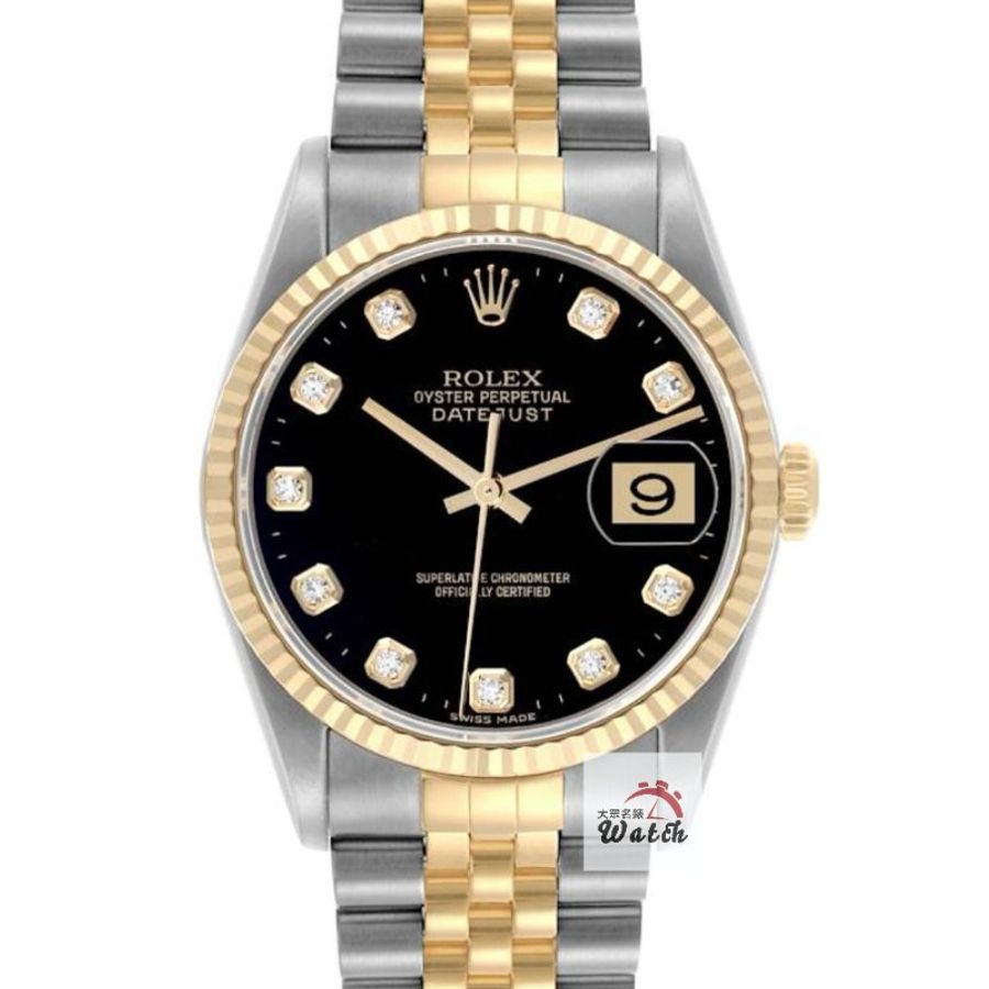 【大眾名錶】ROLEX 勞力士16233 Datejust 蠔式日誌 全配件 原廠新包台黑色十鑽面盤 大眾名錶B1508-0
