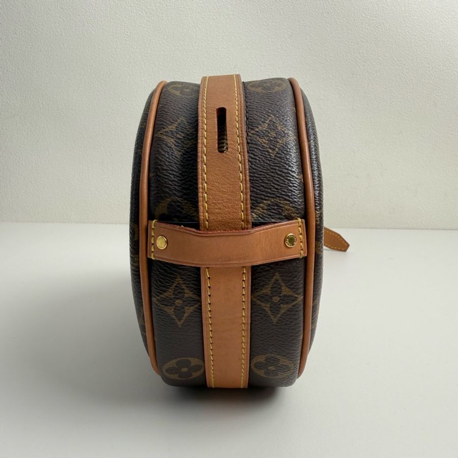 LV路易威登/Louis Vuitton BOITE CHAPEAU 棕色塗層帆布 老花圓餅包斜挎包 可調節肩帶 2019年-1