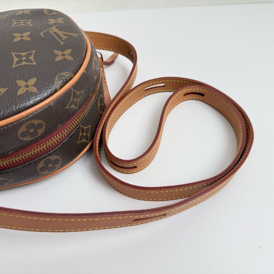 LV路易威登/Louis Vuitton BOITE CHAPEAU 棕色塗層帆布 老花圓餅包斜挎包 可調節肩帶 2019年-9