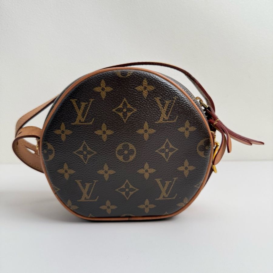 LV路易威登/Louis Vuitton BOITE CHAPEAU 棕色塗層帆布 老花圓餅包斜挎包 可調節肩帶 2020年-2