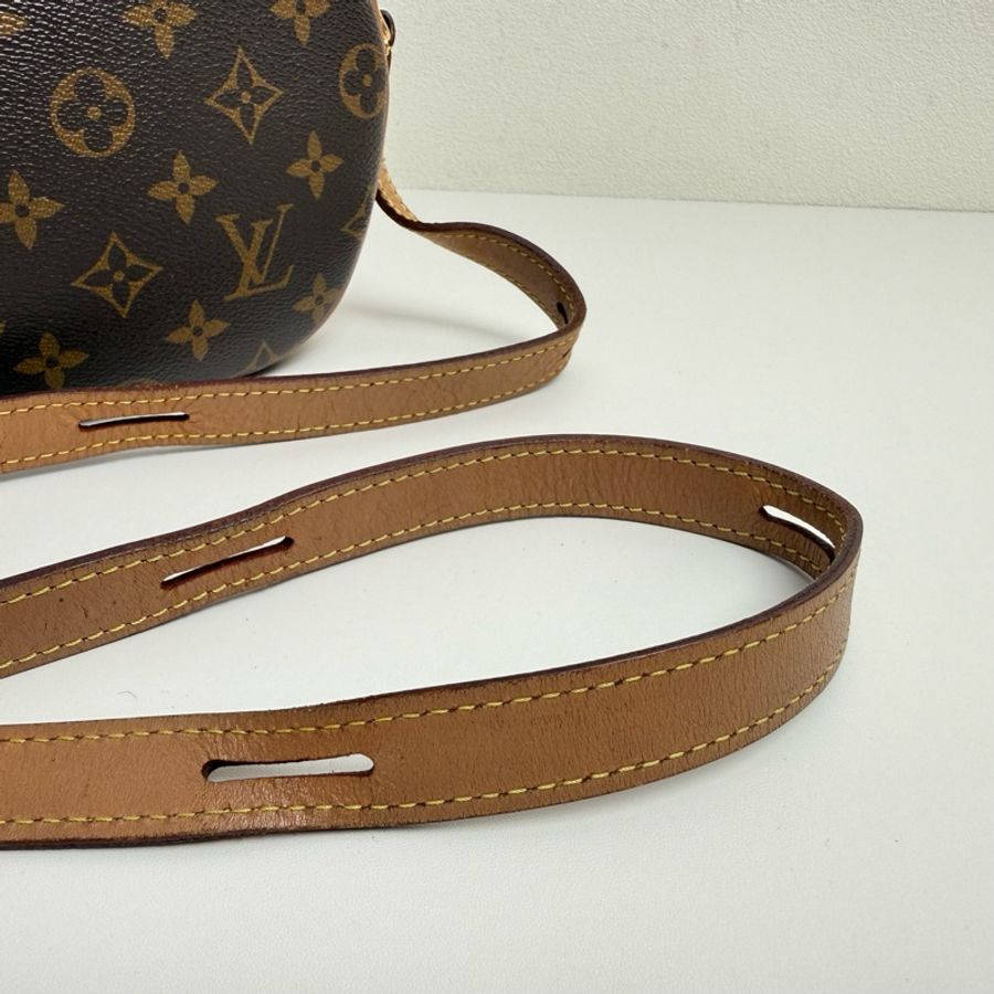 LV路易威登/Louis Vuitton BOITE CHAPEAU 棕色塗層帆布 老花圓餅包斜挎包 可調節肩帶 芯片款-7