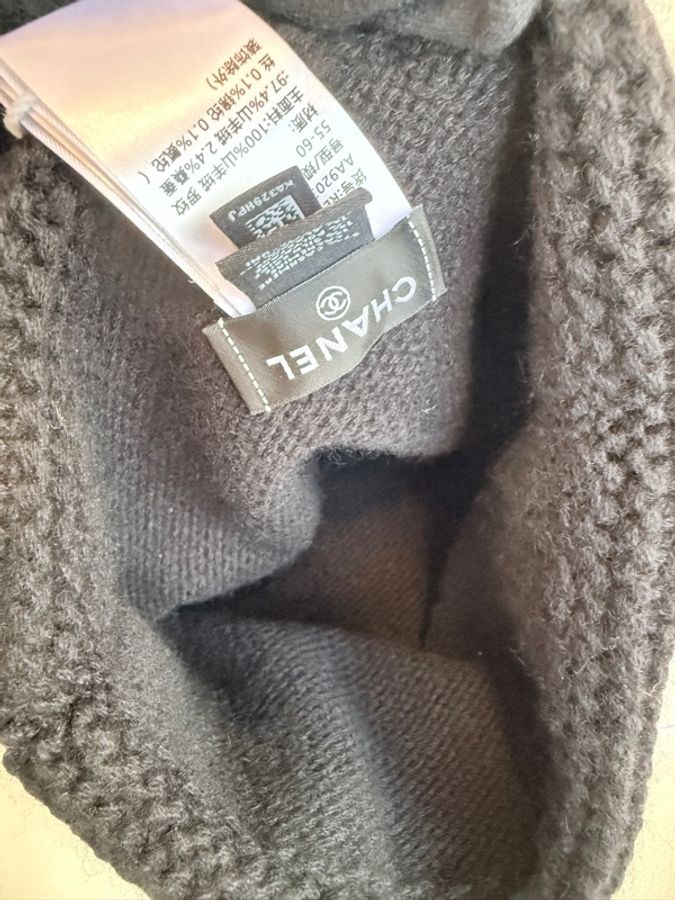 全新✨Chanel✨2026年秋冬新款 AA9203 黑白羊絨冷帽針織帽毛線帽-8