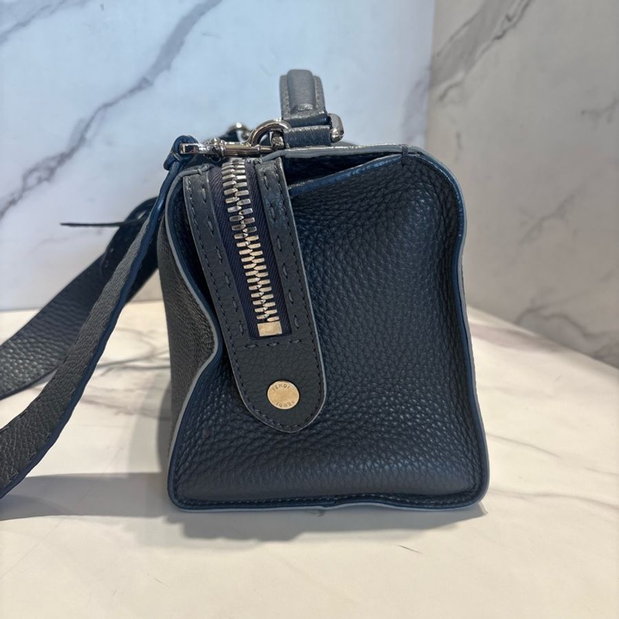 Fendi芬迪LEI SELLERIA 全皮手袋锡器灰-3