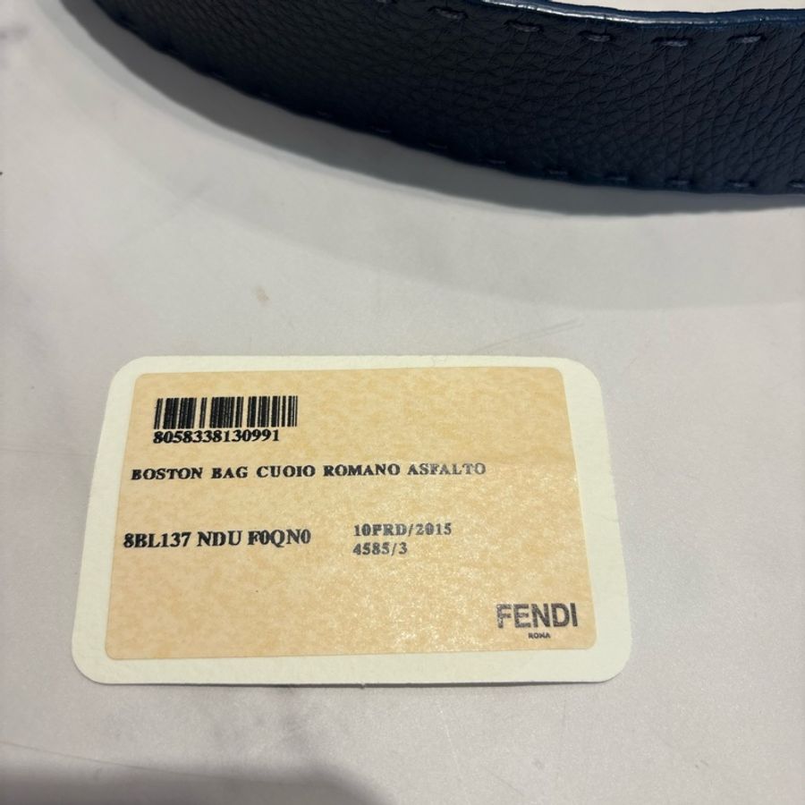 Fendi芬迪LEI SELLERIA 全皮手袋锡器灰-18