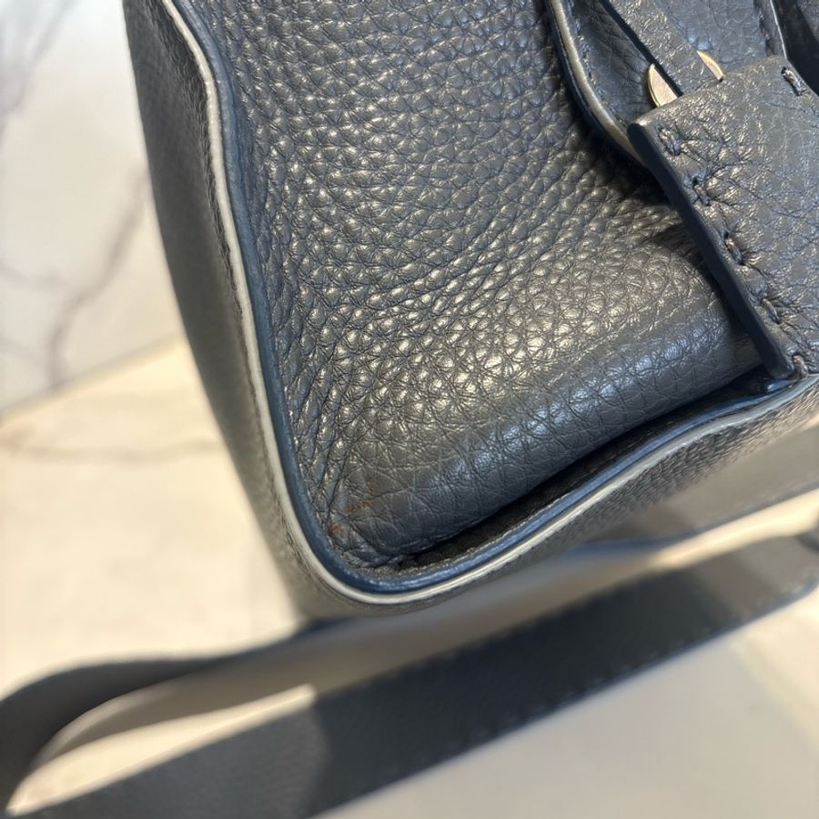 Fendi芬迪LEI SELLERIA 全皮手袋锡器灰-20