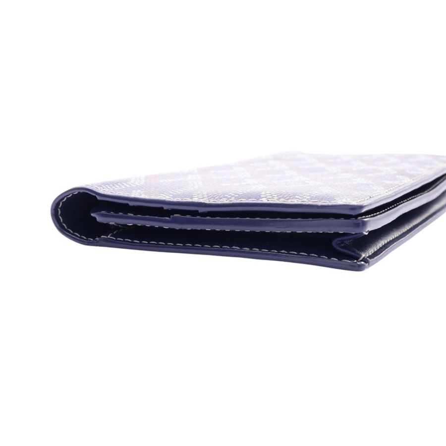 GOYARD 高雅德 Richelieu 釦式長夾 藍色 Goyardine 帆布 RICHE2PMLTY-6