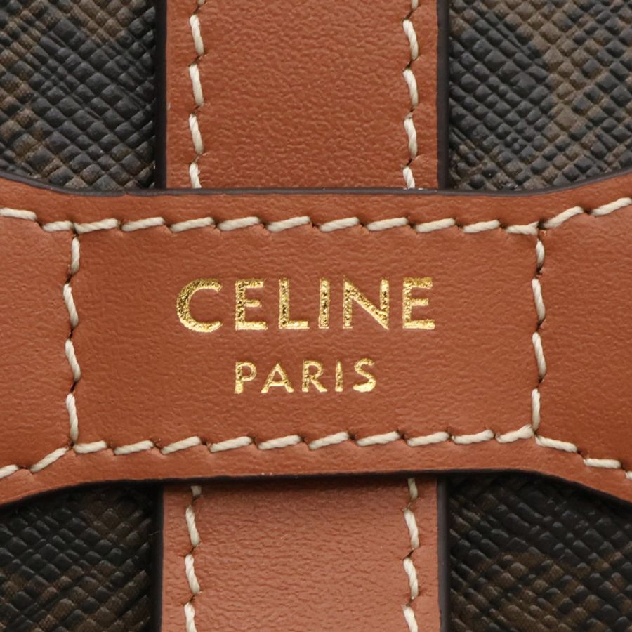 CELINE 賽琳 首飾包 珠寶袋 棕色 Triomphe 帆布 4M0962DIU.04LU-5