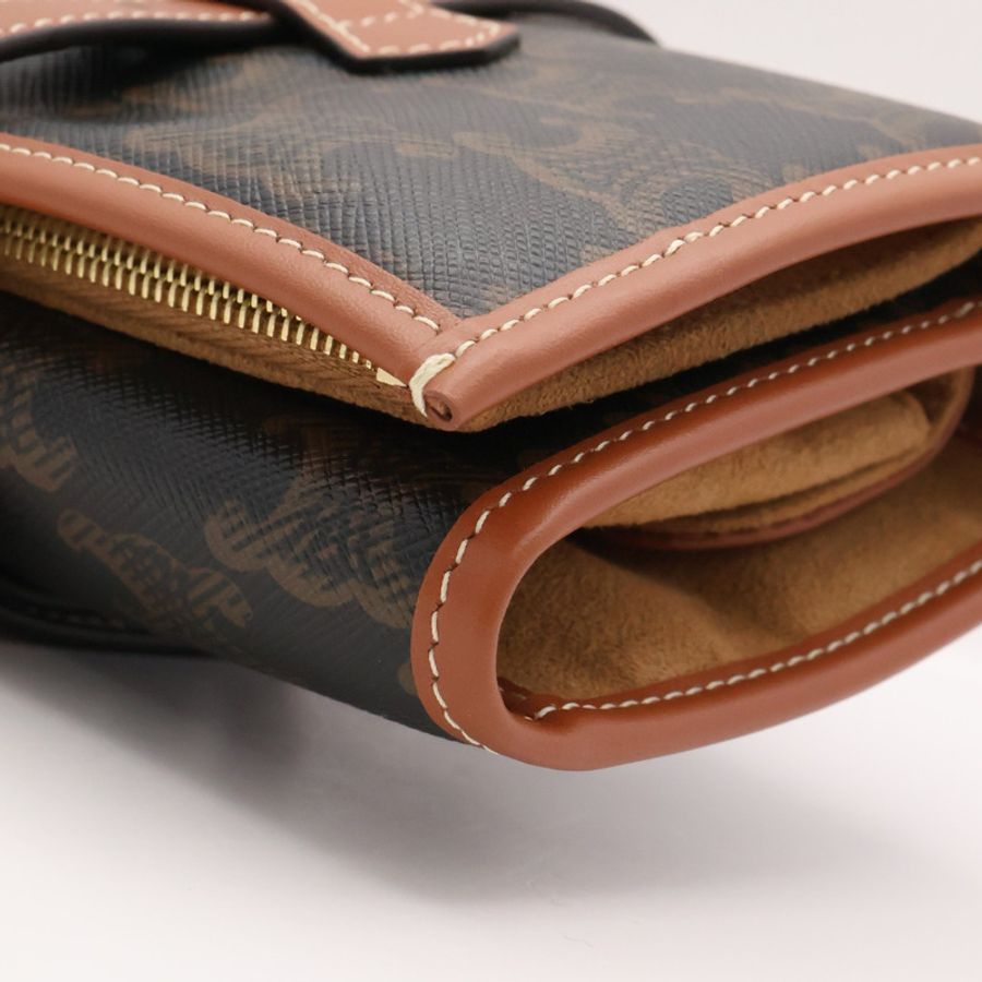 CELINE 賽琳 首飾包 珠寶袋 棕色 Triomphe 帆布 4M0962DIU.04LU-7